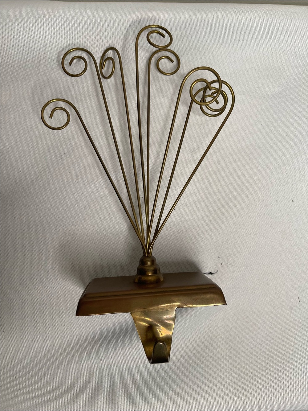Pottery Barn brass swirl Stocking Hanger
